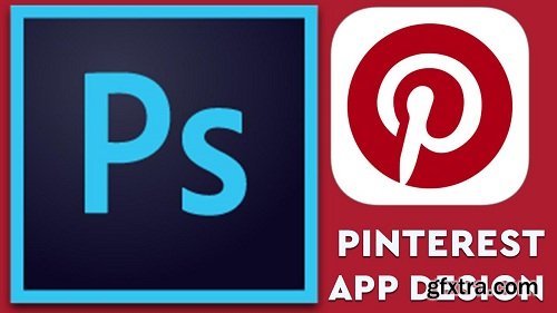 Pinterest App design In Photoshop