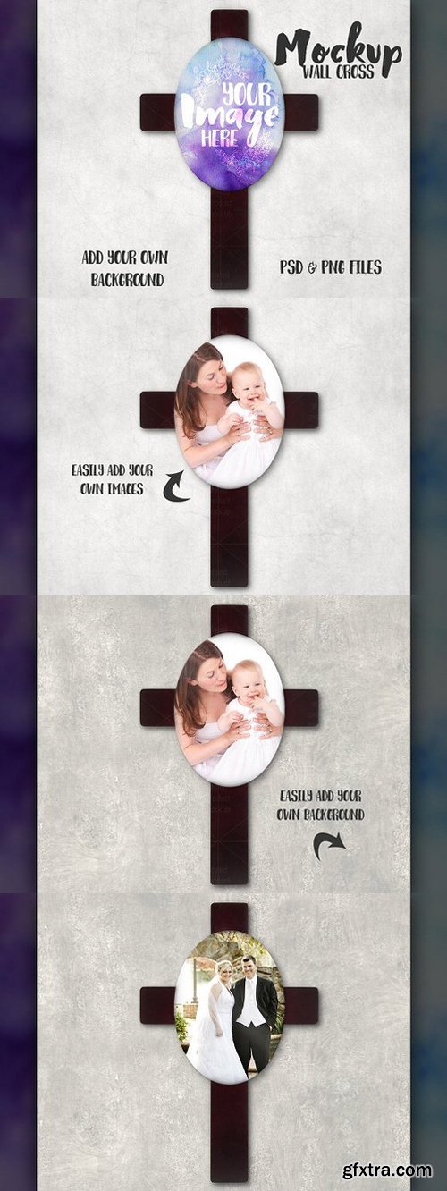 CM - Sublimation wall cross mockup 1472659