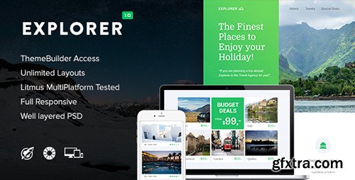 ThemeForest - Explorer v1.0 - Responsive Email + Themebuilder Access - 12086787