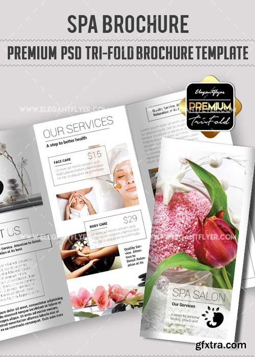 Spa V8 Premium Tri-Fold PSD Brochure Template