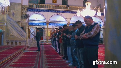 Men praying in mosque