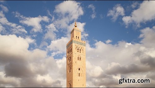 The minaret of koutoubia mosque in marrakech morocco north africa