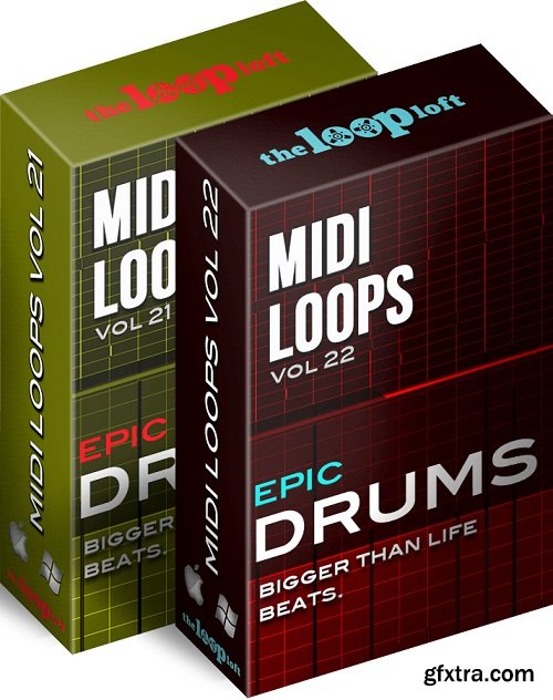 The Loop Loft Epic Drums Vol 1 & 2 MIDI Drum Loops-LiRR