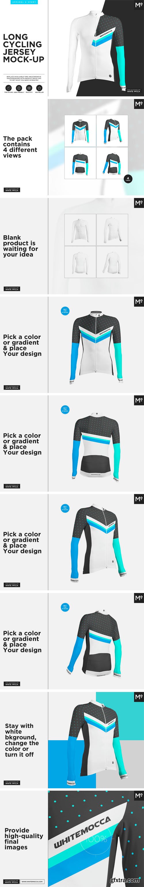 CM 1458835 - Long Cycling Jersey Mock-up