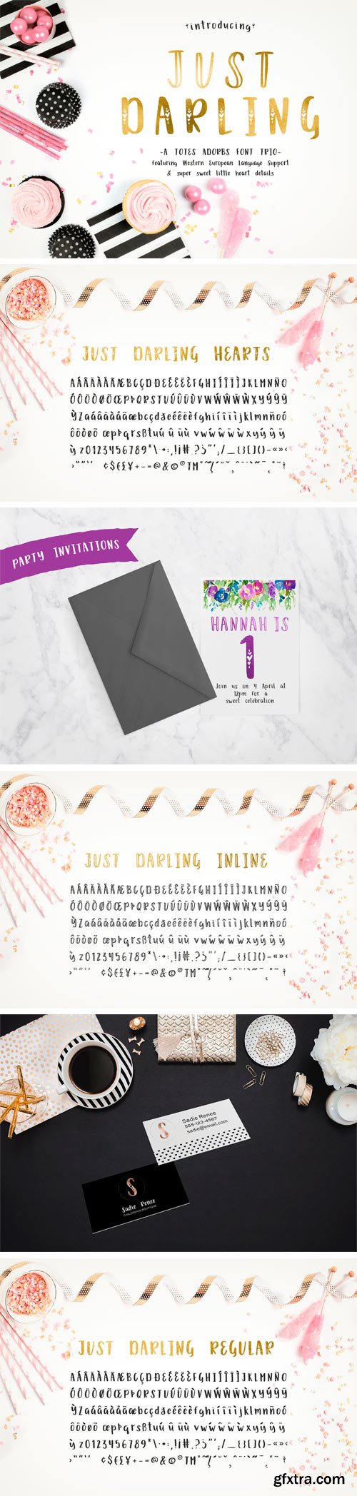 CM 1527034 - Just Darling Hand-Lettered Font Trio