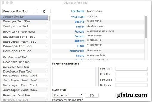 Developer Font Tool 10.2 Multilingual (Mac OS X)