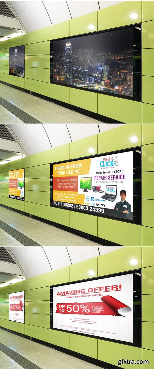 Subway Billboard Mockup