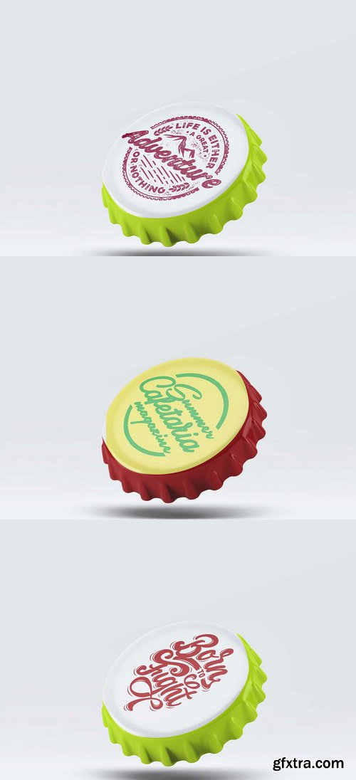 PSD Bottle Cap Mockups