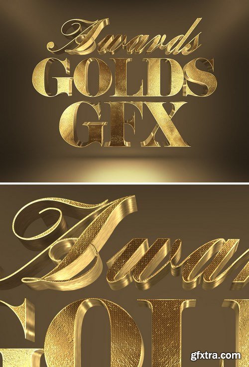 3D Gold Text Effect