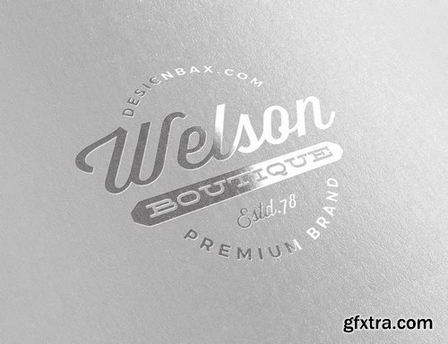 Metallic Silver Logo Mock-Up