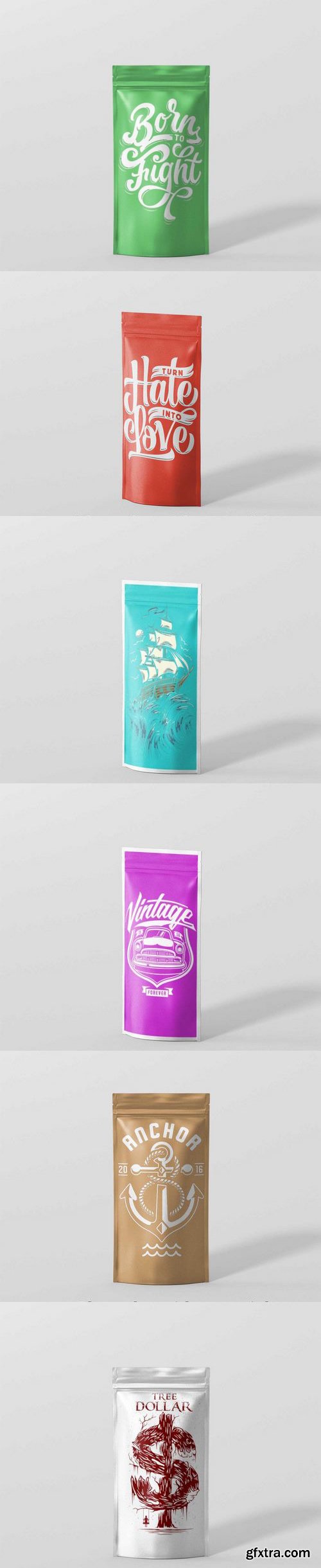 New Paper Pouch Bag Mockups Bundle