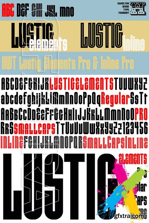 HWT Lustig Elements Font Family