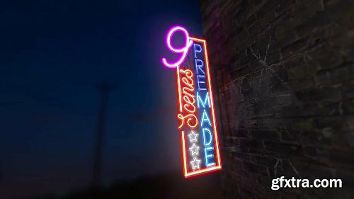 Videohive Neon Sign Kit With Photo Motion 20037583