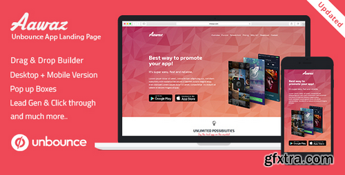 ThemeForest - Aawaz v.1.0 - Unbounce App Landing Page Template - 16895382