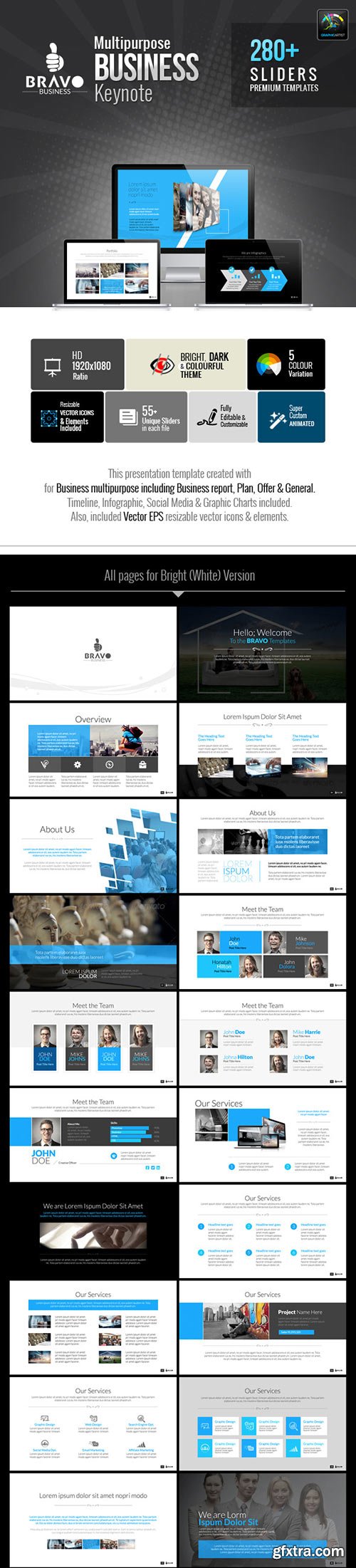 Graphicriver - Bravo Multipurpose Business Keynote 6723398