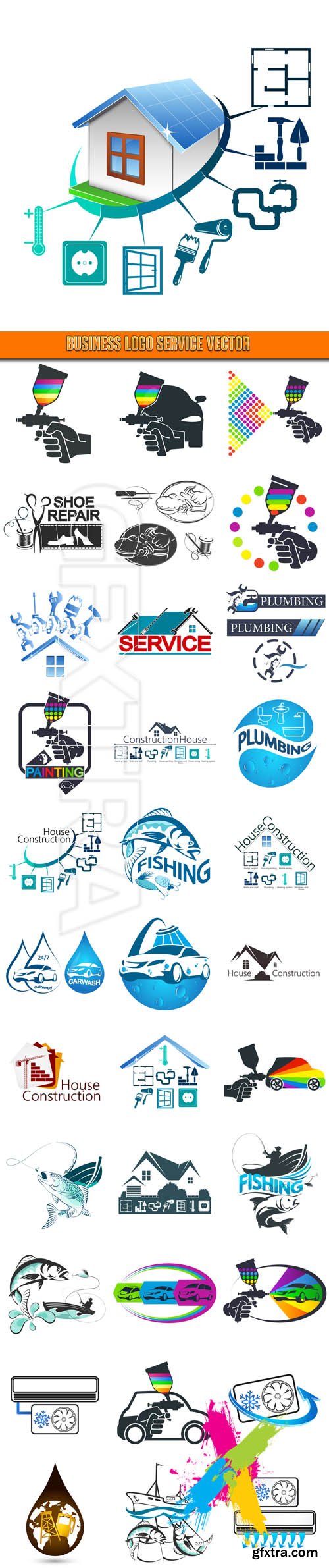 Business logo service vector