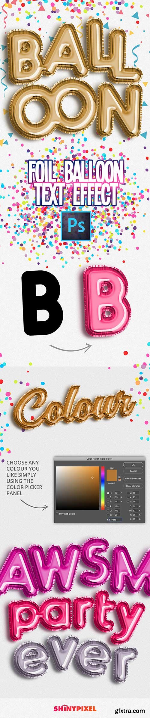 Graphicriver - Foil Balloon Text Effect for Photoshop 19761729