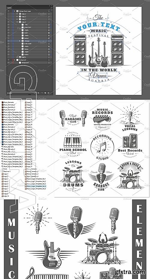 CreativeMarket 37 Music Logos Templates 1376087