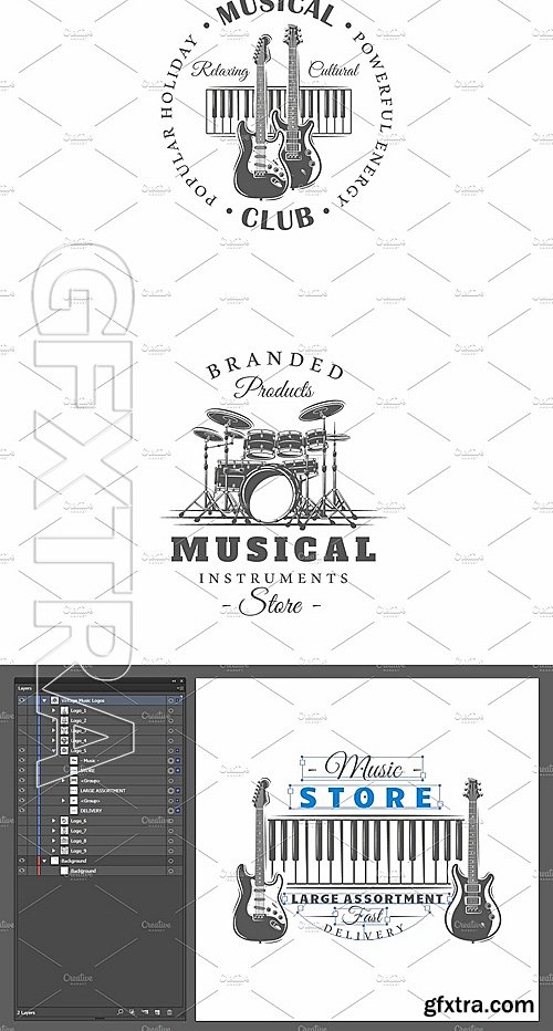 CreativeMarket 37 Music Logos Templates 1376087