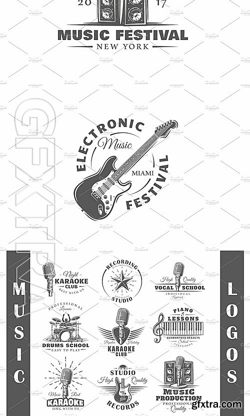 CreativeMarket 37 Music Logos Templates 1376087