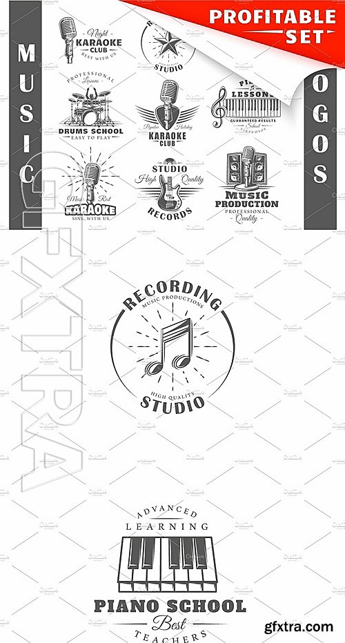 CreativeMarket 37 Music Logos Templates 1376087
