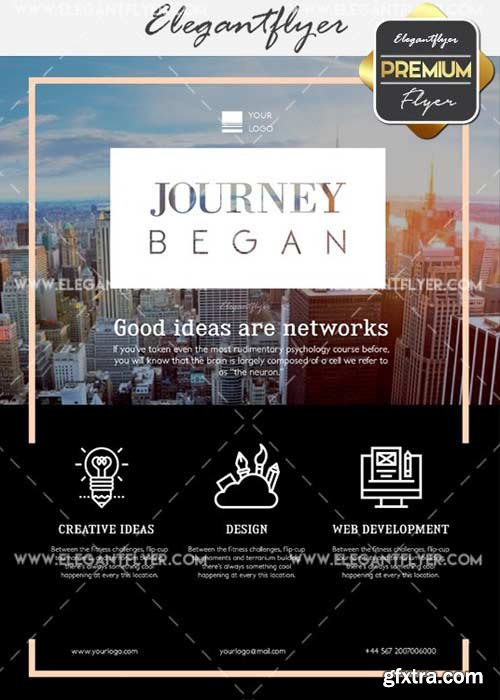 Journey Began V1 Flyer PSD Template + Facebook Cover