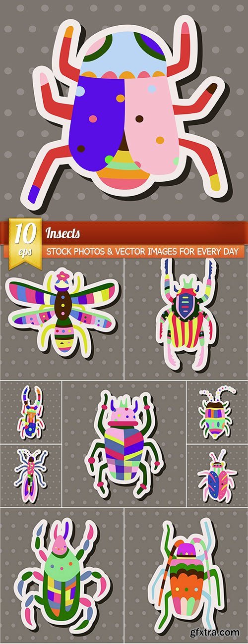 Insects, 10 x EPS