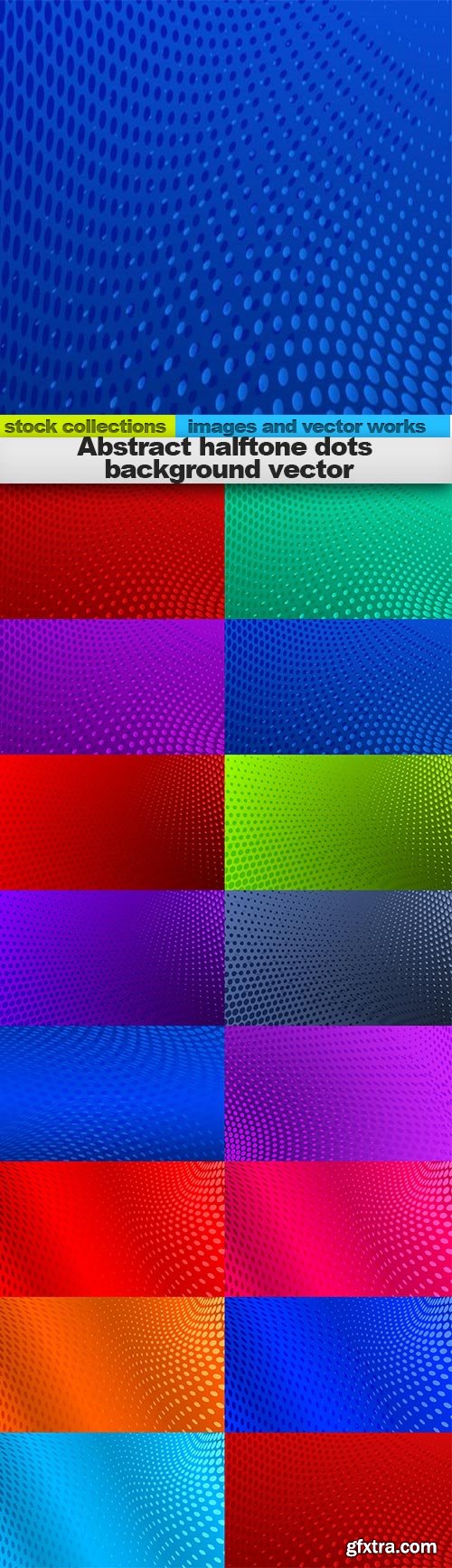 Abstract halftone dots background vector, 15 x EPS