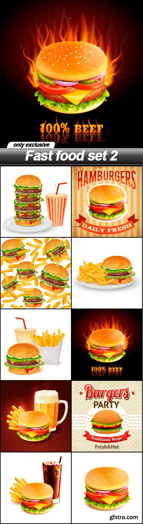 Fast food set 2 - 10 EPS