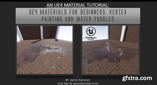 Gumroad - UE4 Materials For Beginners Vertex Painting Water Puddles