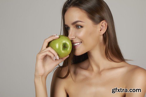 Beautiful girl with fruit - 5 UHQ JPEG