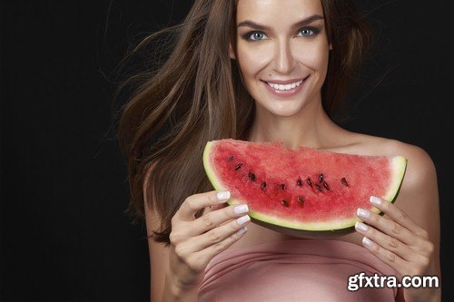 Beautiful girl with fruit - 5 UHQ JPEG