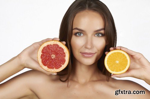 Beautiful girl with fruit - 5 UHQ JPEG