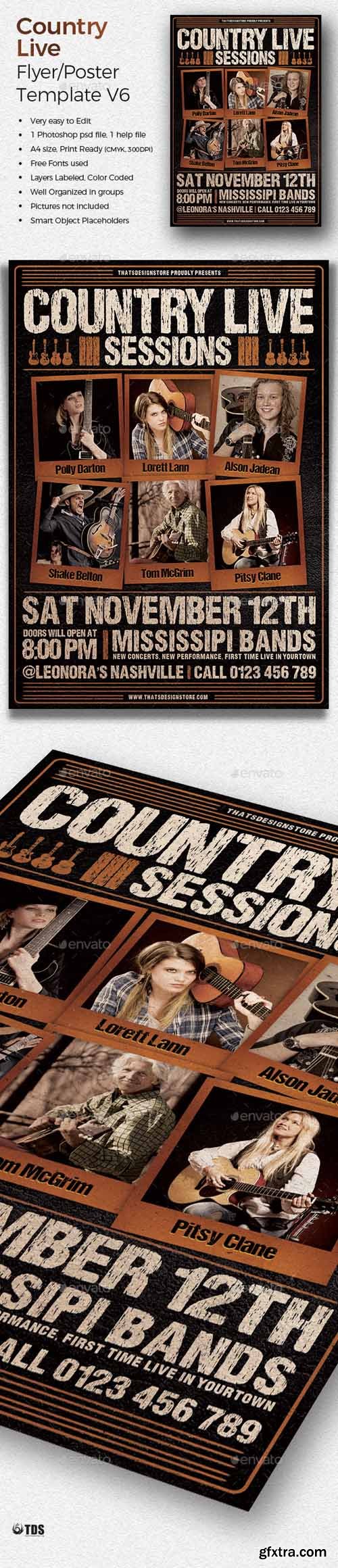 GR - Country Live Flyer Template V6 20038127