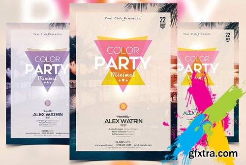 CM - Color Party - Minimal PSD Flyer 1570668