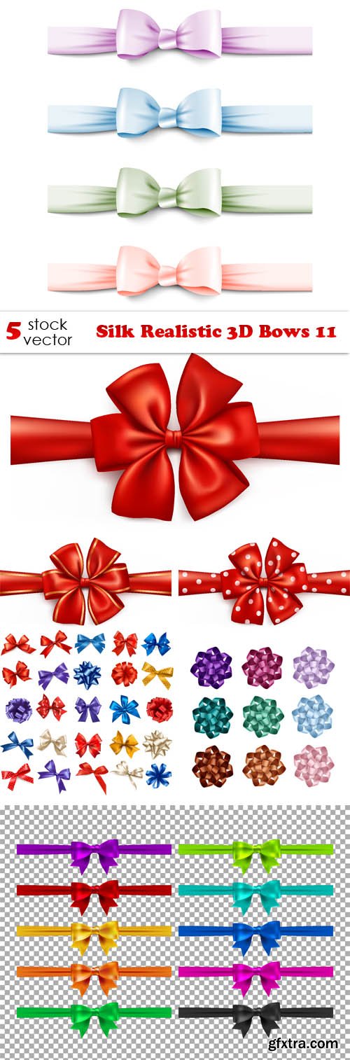 Vectors - Silk Realistic 3D Bows 11