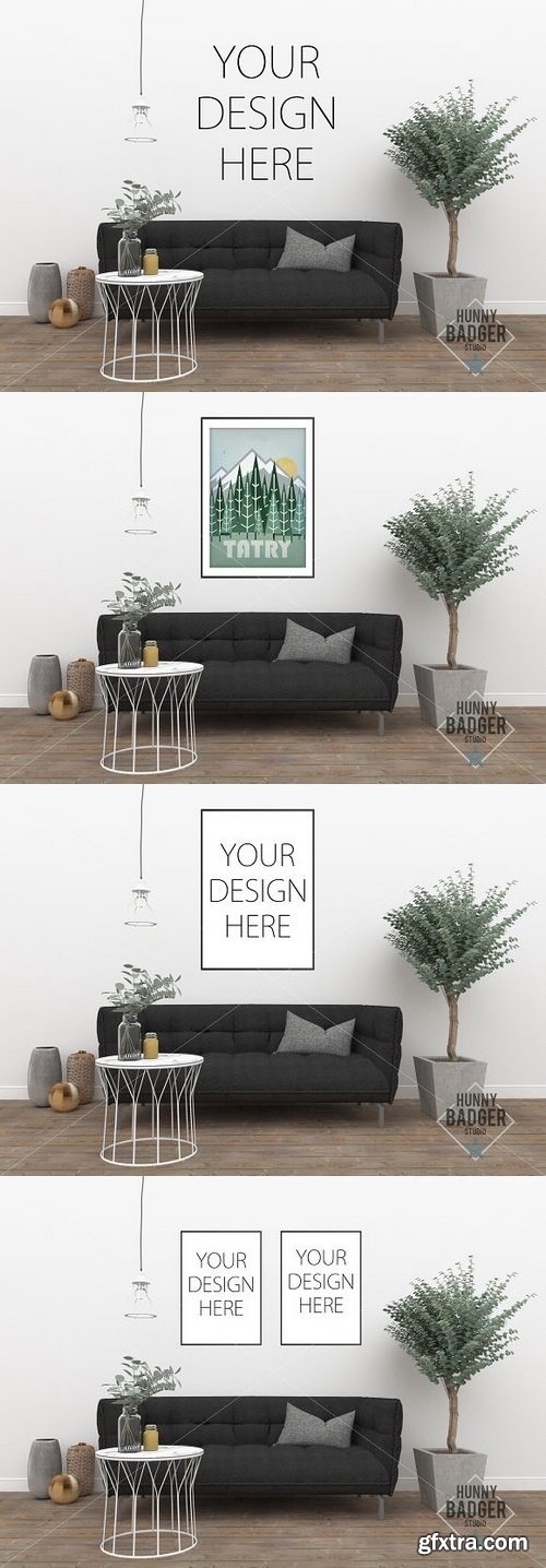 CM - Wall art mockup - poster mockup 1243282