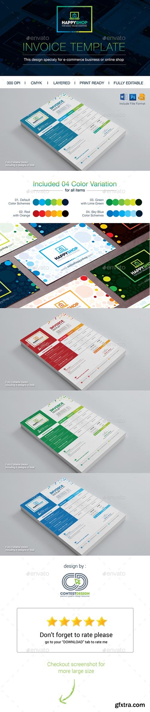 Graphicriver - HappyShop : Invoice Template 14454721