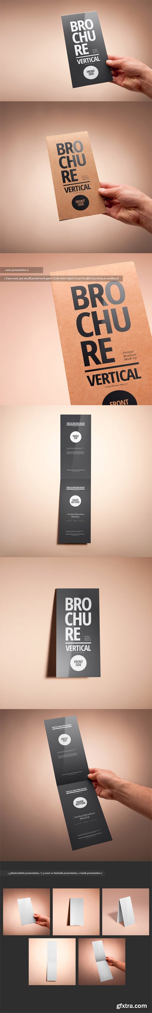 Bi-Fold DL Vertical Brochure Mock-up