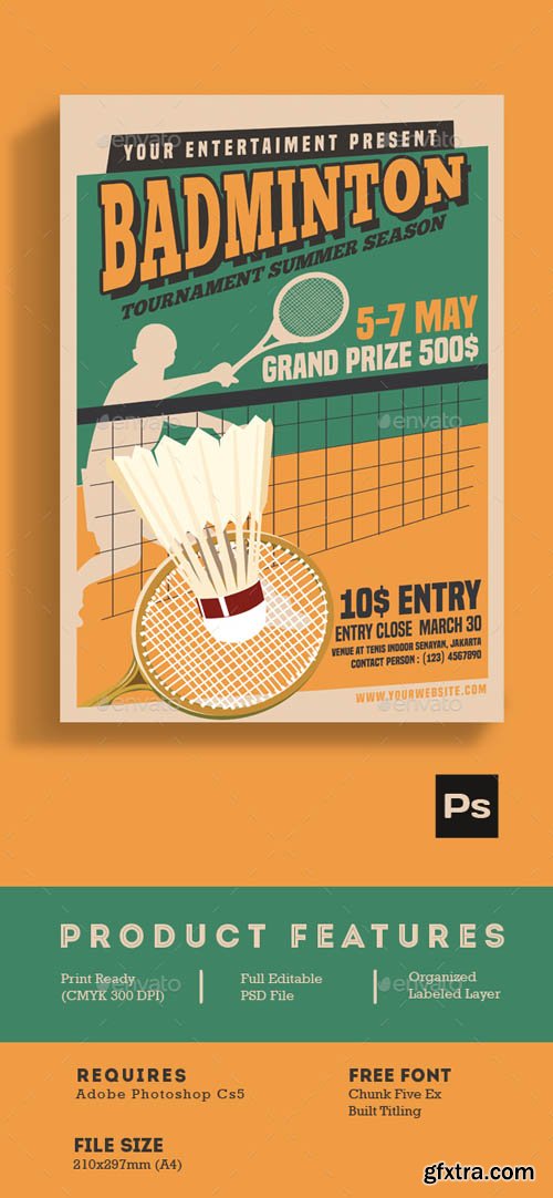 GR - Badminton Tournament Vintage Style 15786526