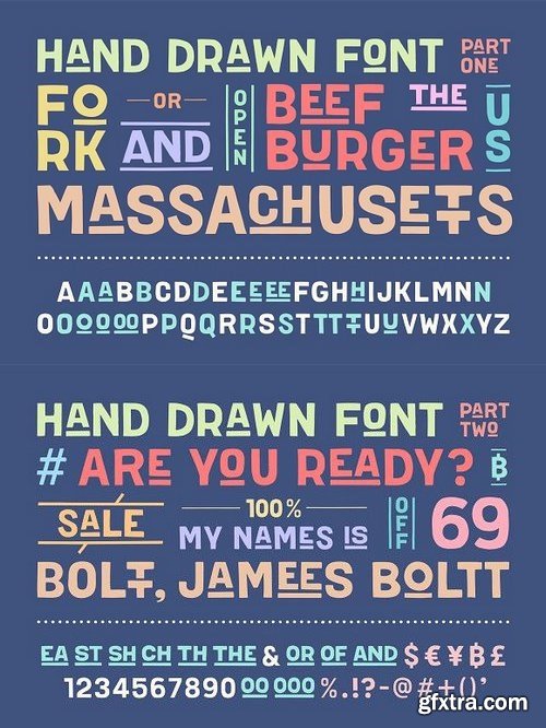 CM - Hand-drawn font Boltt, James Boltt 1286472