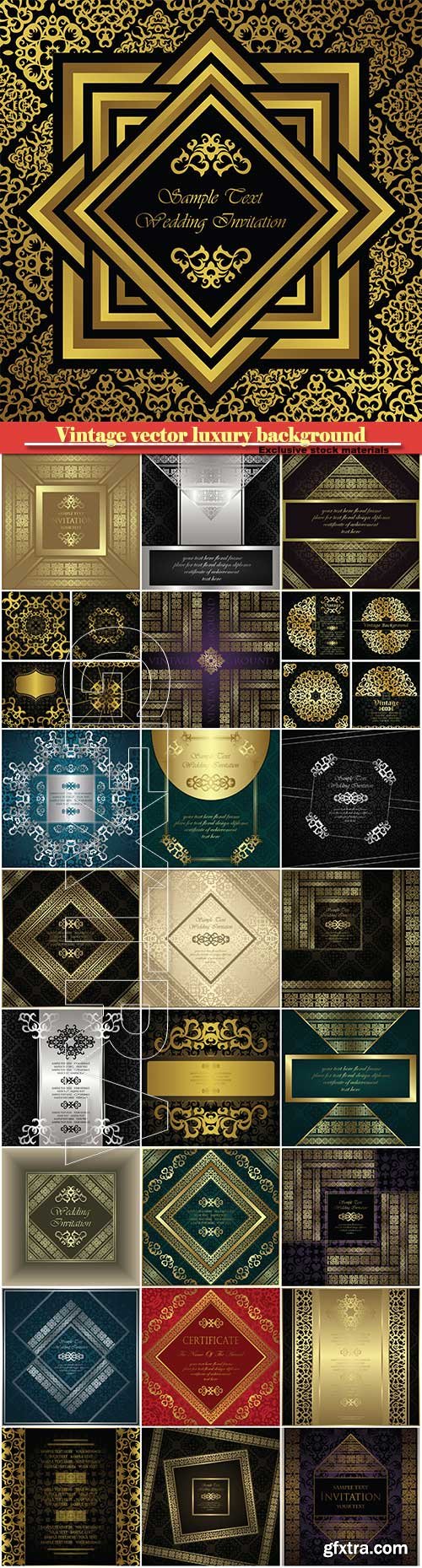 Vintage frame on seamless luxury background design