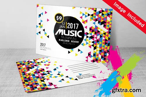 CM - Futuristic Music Postcard Template 1571900