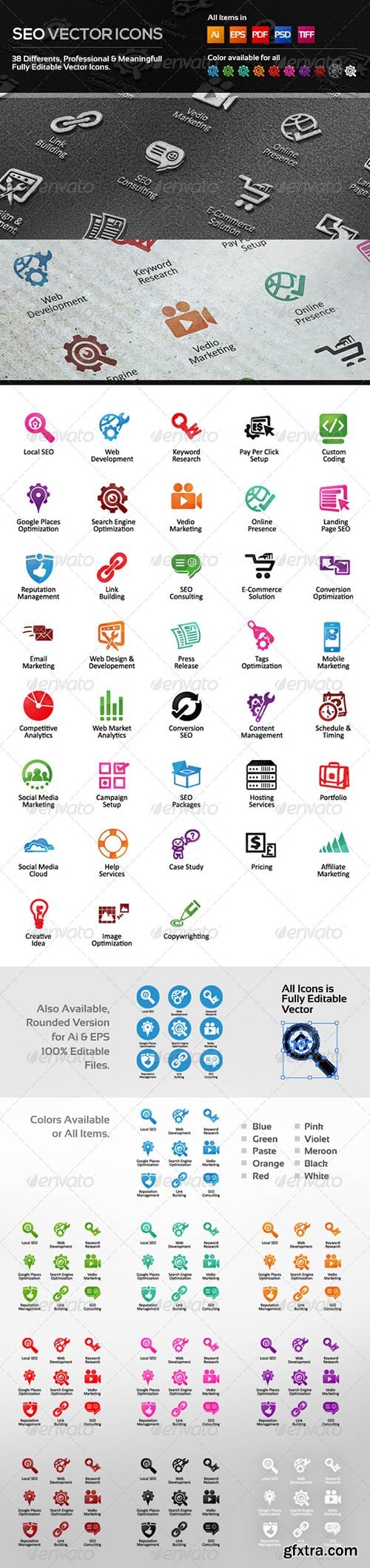 Graphicriver - SEO Vector Icon Set 4138943