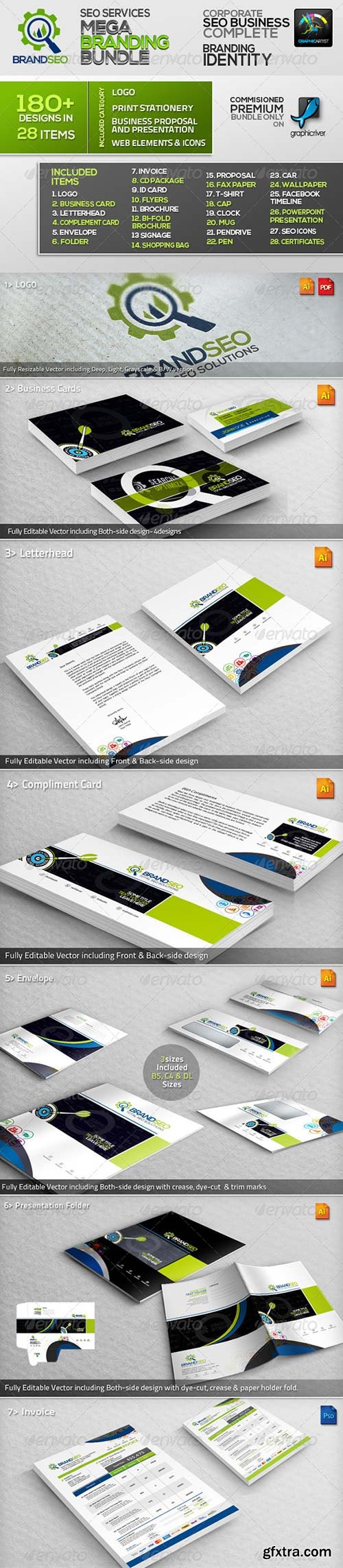 Graphicriver - BrandSEO: SEO Business ID Mega Branding Bundle 4425195