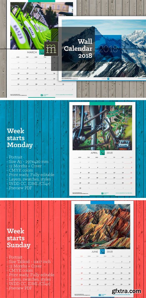 CM 1500985 - Wall Calendar 2018 (WC25)