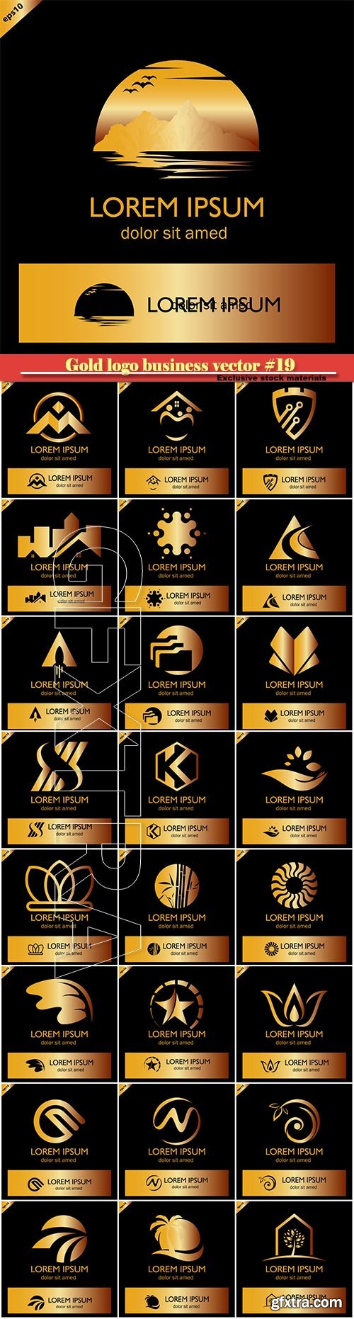 Gold logo business vector illustration #19