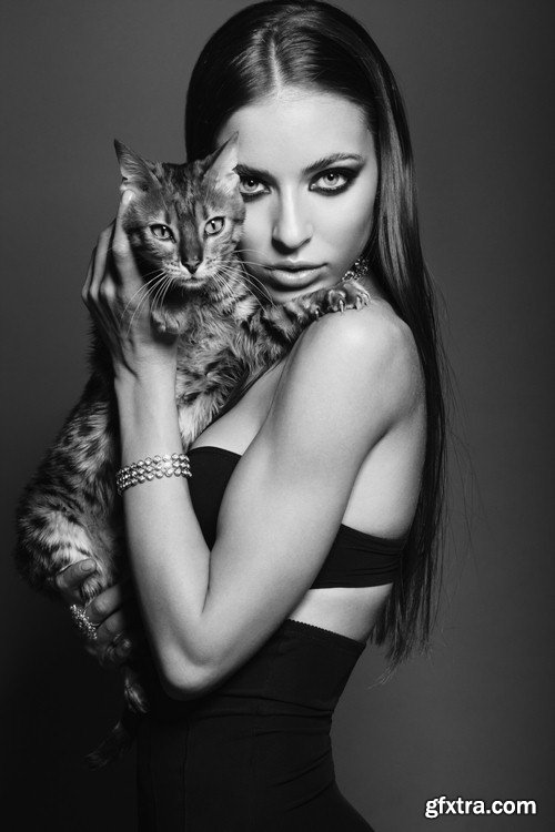 Girl with animals 1 - 6 UHQ JPEG