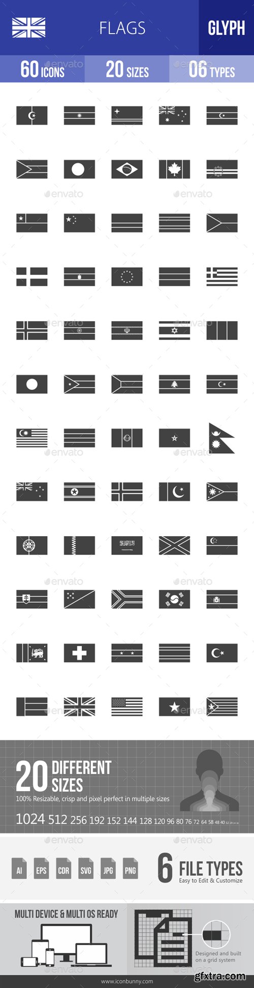 GR - Flags Glyph Icons 18210000