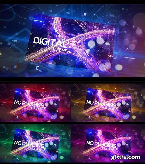 Videohive - Digital Holographic Opener - 19998636